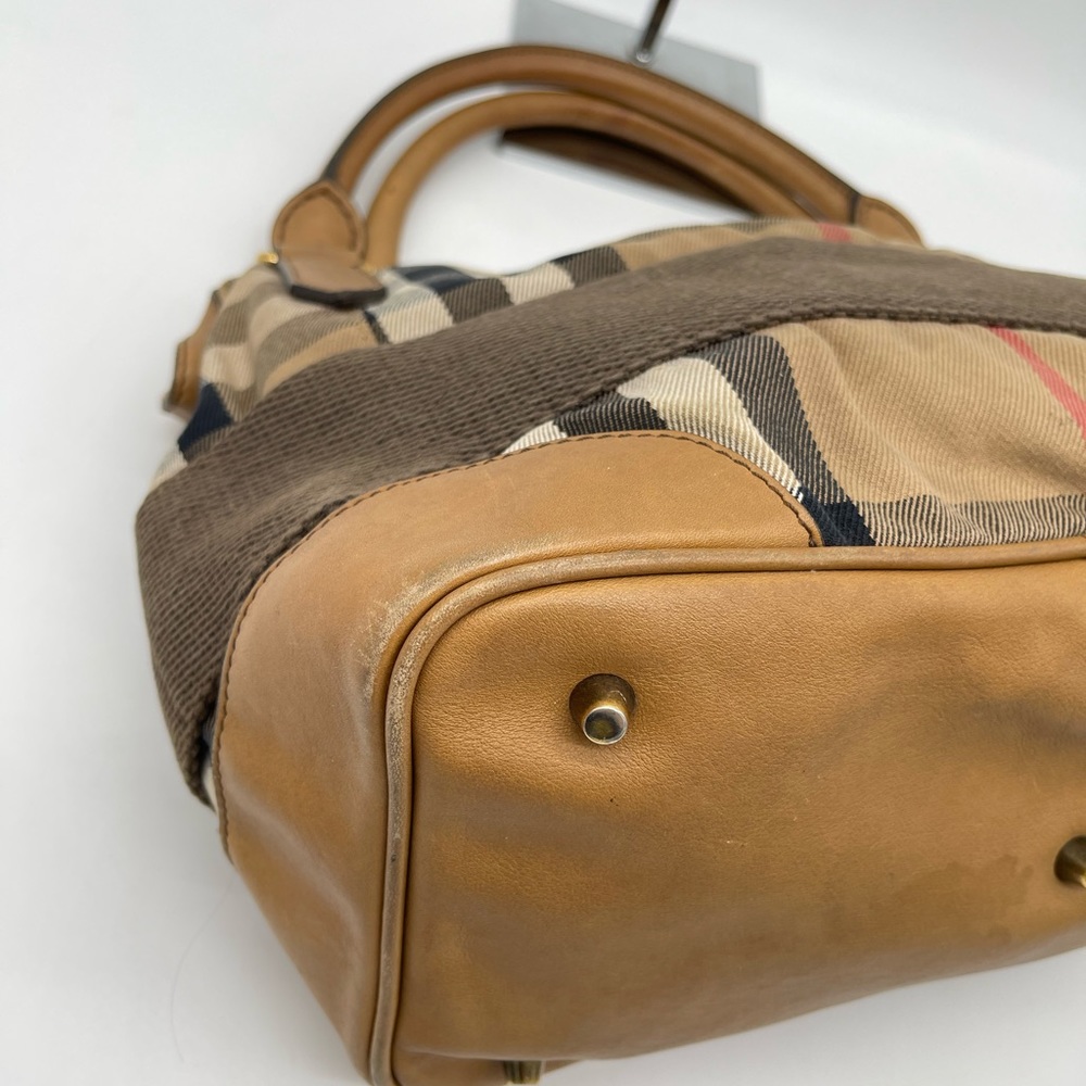 Burberry Signature Logo Satchel Handbag - Picture 8 of 16
